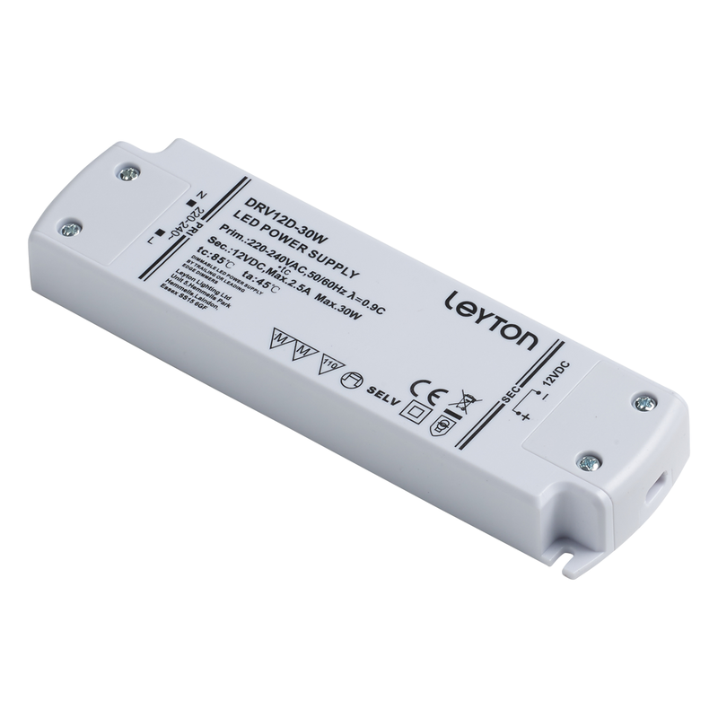 12V 30W dimmable LED driver with TOP6 junction box