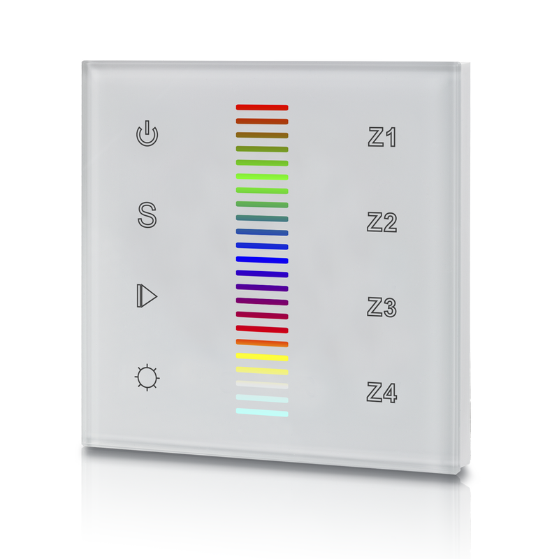 Wall mounted RF dimmer switch for RGB