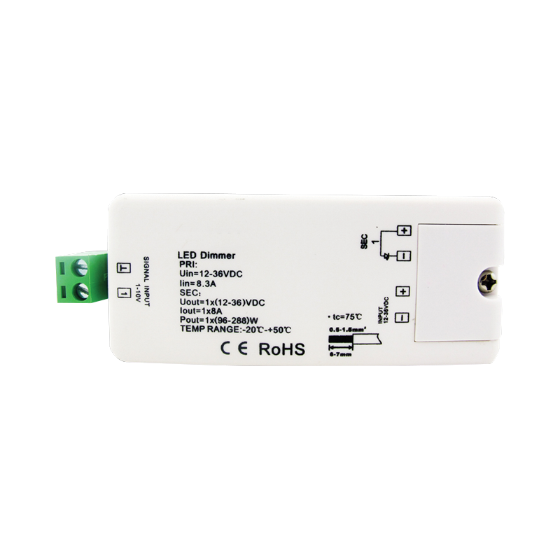 1-10V analogue dimmer module for single colour