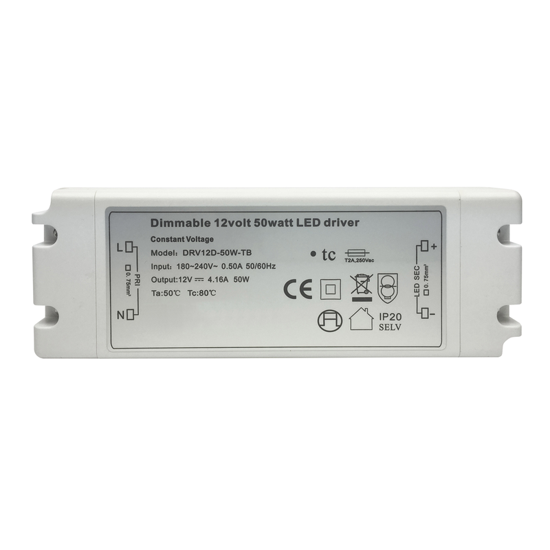 12V 50W dimmable LED driver with TOP6 junction box