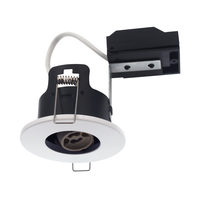 White open back fixed fire rated downlight