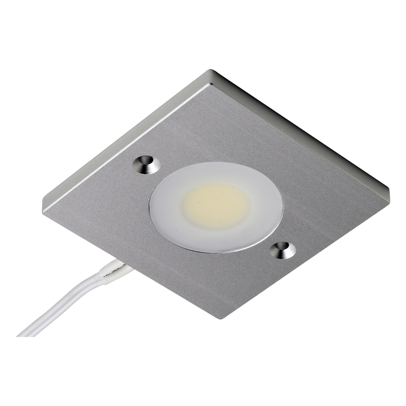 Aluminium square ultra thin LED under cabinet light - 3000k