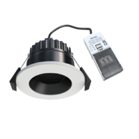 DART-4CT 8W CCT Fixed Baffled IP65 dimmable fire rated 4 colour temperature switchable