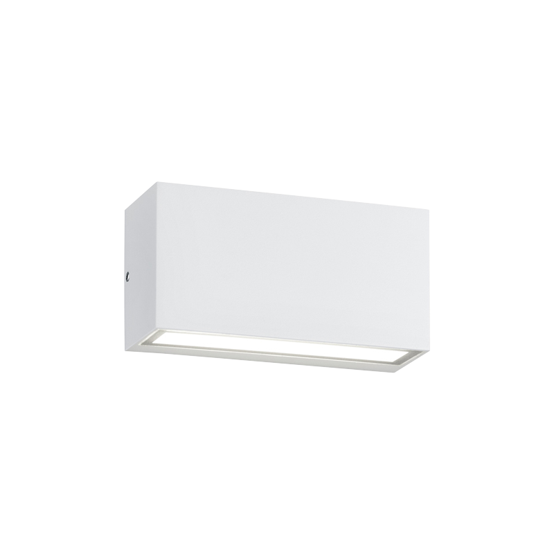LED up & down external wall light matt white finish