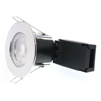 5W LED fixed IP65 dimmable fixed fire rated chrome finish - 4000k