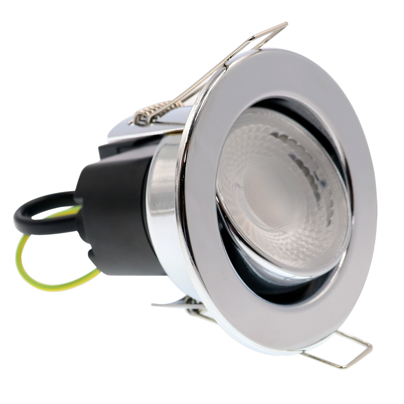 5W LED Tilt dimmable fixed fire rated chrome finish - 3000k