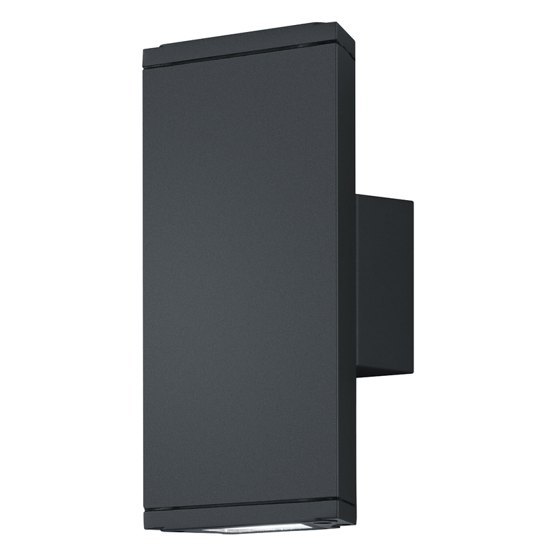 LED up & down external wall light anthracite finish