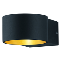 Lacapo Osram LED wall light matt black finish