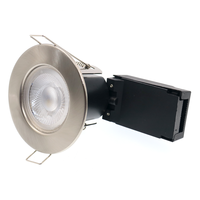 5W LED fixed IP65 dimmable fixed fire rated brushed nickel finish - 3000k